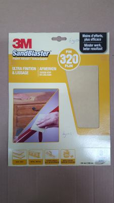 Sandpaper, 3M, P320, 4 sheets dim. 230 x 280 mm