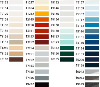 Alex Seal Topcoat color chart (not ordered)