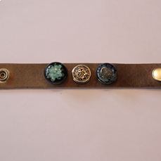 Armband mit 3 glasschunks Reihe 1