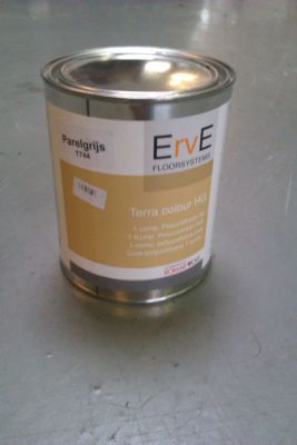 Terra Voss pearl gray floor coating (= Terra Color HG), 1 kg of packaging